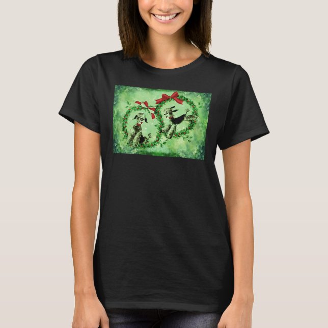 Christmas Poodles T-Shirt (Front)