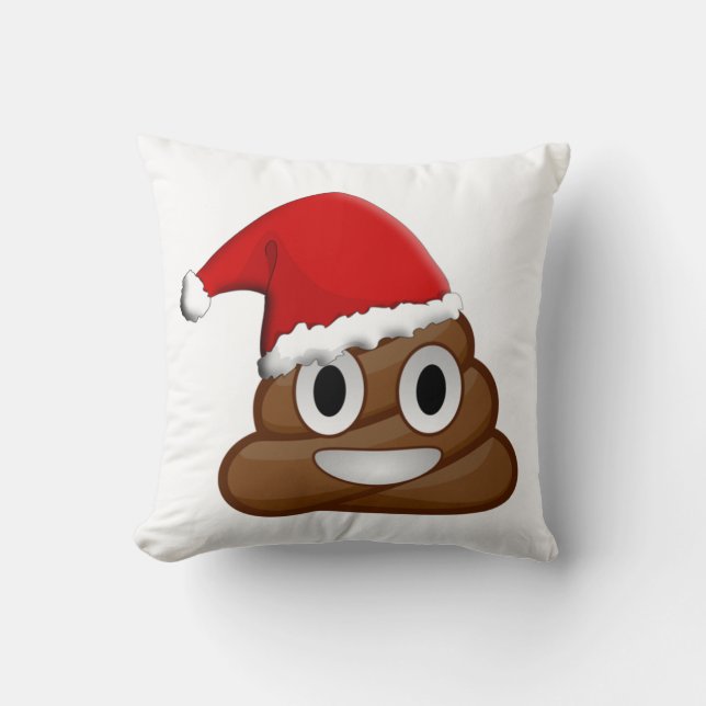 Christmas poop emoji cushion (Front)