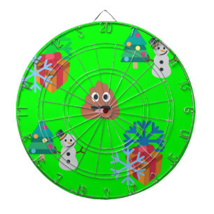 christmas poop emoji dartboard