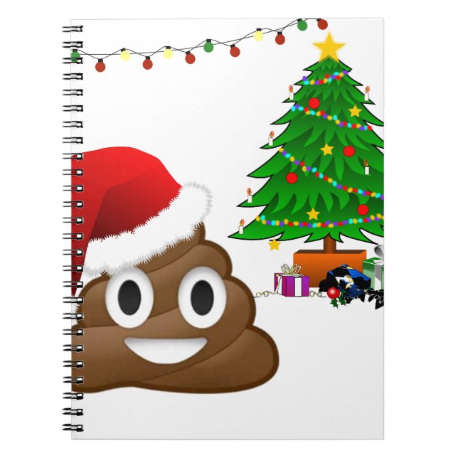 Christmas poop emoji notebook (Front)