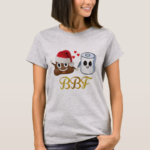 christmas poop emoji toilet paper best buddies T-Shirt