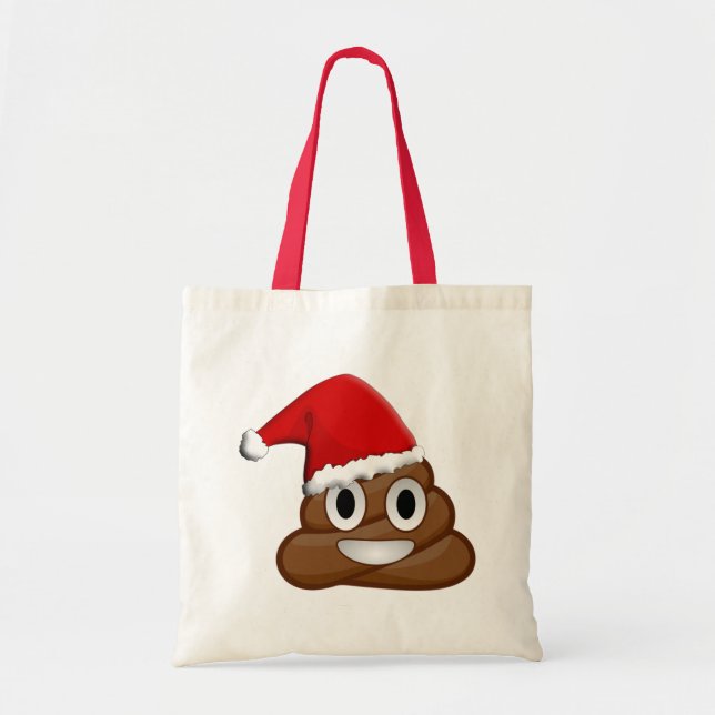 Christmas poop emoji tote bag (Front)