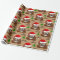christmas poop emoji with santa hat wrapping paper