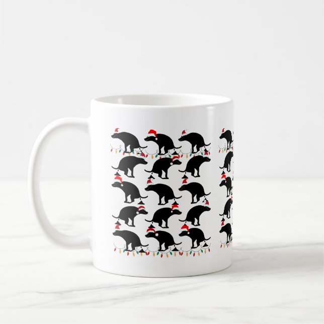 Christmas Pooping Dog Gag  Coffee Mug (Left)