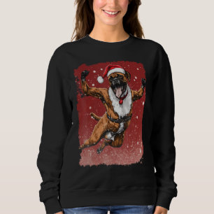 Christmas Pop Art Boxer Dog Sweatshirt