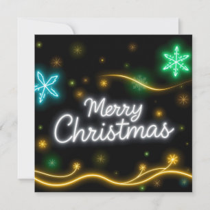 Christmas Popular Neon Holiday Collection Card