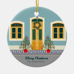 Christmas Portuguese Festive House Ceramic Ornament
