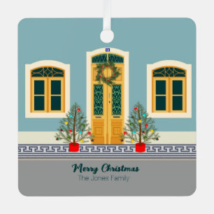 Christmas Portuguese Festive House Metal Tree Decoration