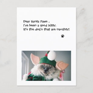 Christmas Postcard - Dear Santa Paws