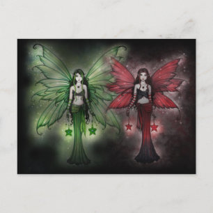 Christmas Postcard Fairy Sisters
