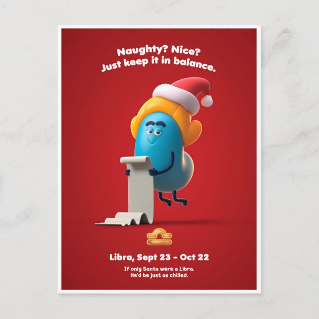 Christmas Postcard for Libra (Front)