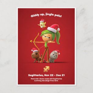 Christmas Postcard for Sagittarius
