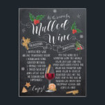 christmas postcard mulled wine chalkboard<br><div class="desc">A mulled wine recipe and greeting,  all in one card!  Personalise the reverse of the postcard with your own message.</div>
