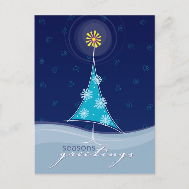 CHRISTMAS POSTCARD :: whimsical christmastree 2P (Front)
