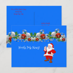 Christmas Postcards North Pole Santa    