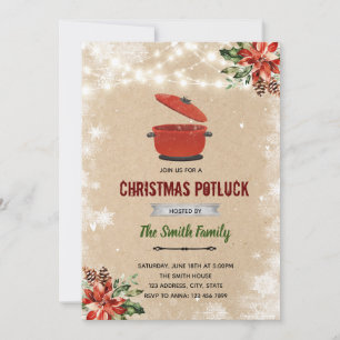 Christmas potluck invitation