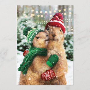 Christmas Prairie Dogs Invitation
