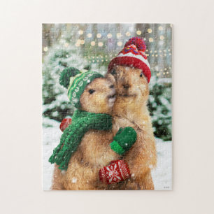 Christmas Prairie Dogs Jigsaw Puzzle