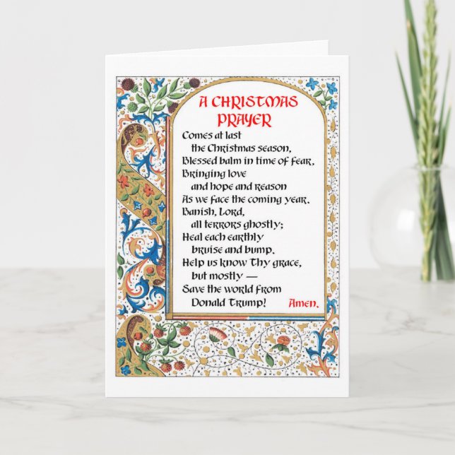 Christmas Prayer (Donald Trump) Card #1 (Front)