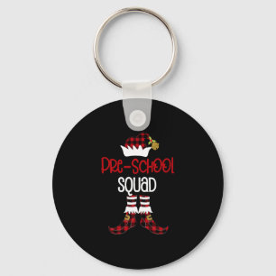 Christmas Pre School Squad Elf Teacher Student Cut Key Ring