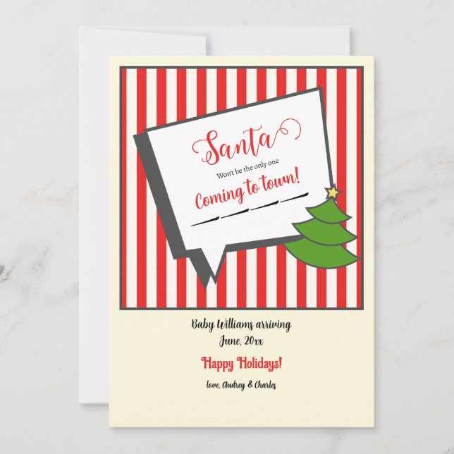 Christmas Pregnancy Announcement  (Front)