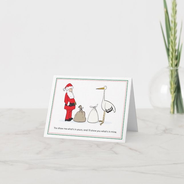 Christmas Pregnancy Announcement Cards - Sacks (Front)