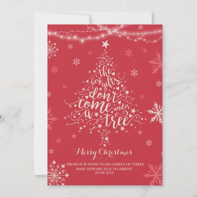 Christmas Pregnancy Announcement Christmas Baby (Front)