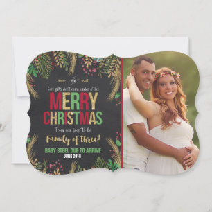 Christmas Pregnancy Announcement Christmas Card