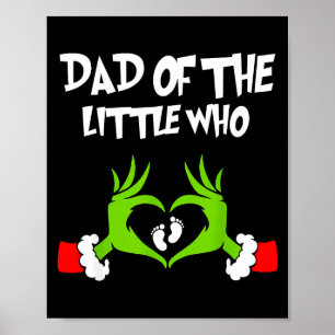 Christmas Pregnancy Announcement Funny Dad Of The  Poster