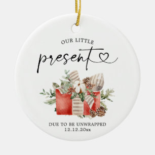 Christmas Pregnancy Announcement Ornament Gift