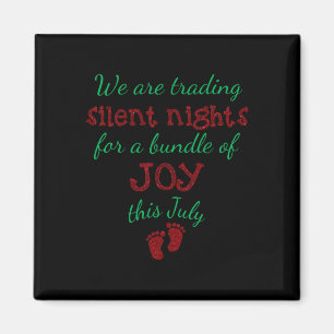 Christmas Pregnancy Announcement Shirt Due Date In Magnet