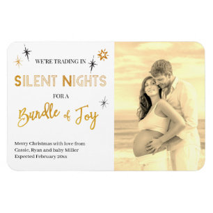 Christmas Pregnancy Bundle of Joy Photo Magnet