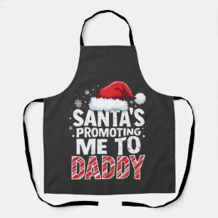 Christmas Pregnancy Future Daddy Funny Announcemen Apron
