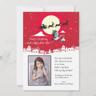 Christmas Pregnancy Photo Holiday Card