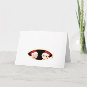 christmas pregnancy twins santa baby twins holiday card