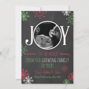 Christmas pregnancy ultrasound announcement Joy