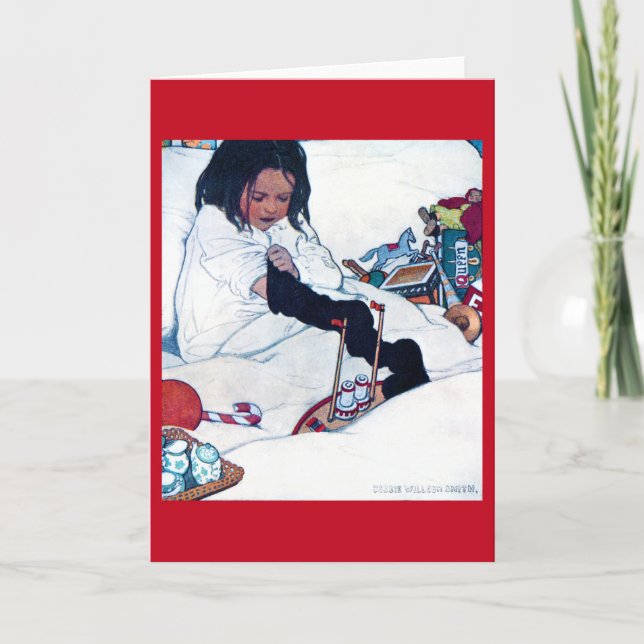 Christmas Preparation, Jessie Willcox Smith Card (Front)