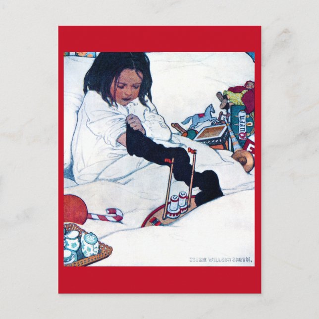 Christmas Preparation, Jessie Willcox Smith Postcard (Front)