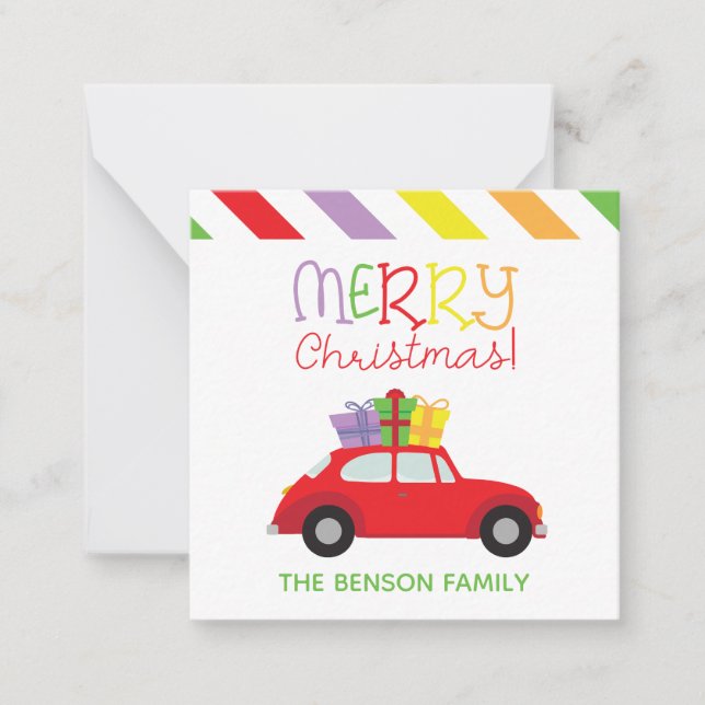 Christmas Present Car Gift Enclosure Cards (Front)