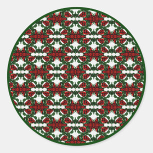 Christmas Present Pattern Classic Round Sticker