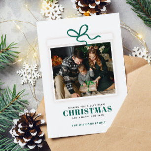 Christmas Present Photo Custom Holiday Card