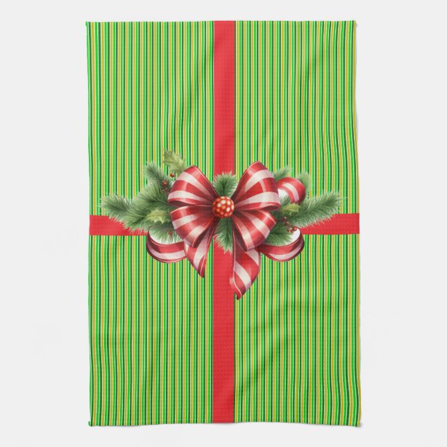Christmas Present Tea Towel (Vertical)