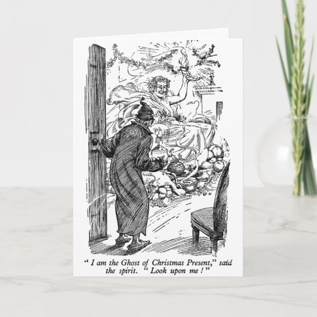 Christmas Present (with text) Holiday Card (Front)