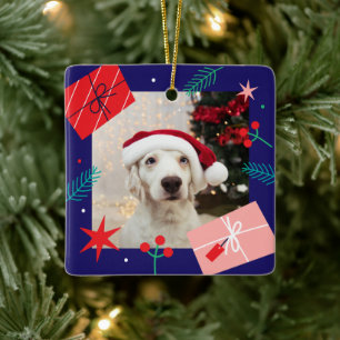 Christmas presents (add your own photo) ceramic or ceramic ornament