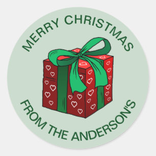 Christmas Presents Classic Round Sticker