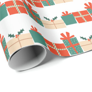 Christmas presents design wrapping paper