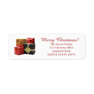 Christmas Presents Return Address Label