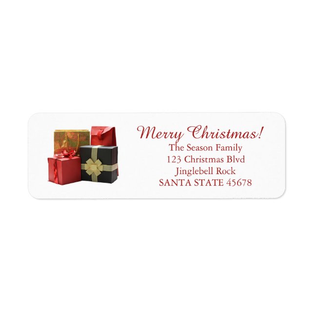 Christmas Presents Return Address Label (Front)