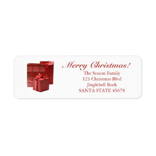 Christmas Presents Return Address Label