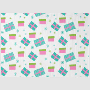 Christmas Presents Snowflakes Pink Christmas Tissue Paper